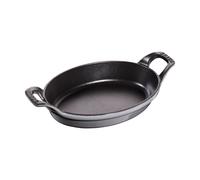 STAUB オーバル スタッカブル ディッシュ Fuente Ovalada apilable, Hierro Fundido, Gris Grafito, 21 cm