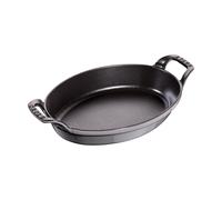 STAUB Fuente de horno Staub oval de hierro fundido 24 cm Gris grafito
