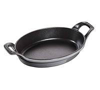 Staub オーバル スタッカブル ディッシュ Fuente Ovalada apilable, Hierro Fundido, Gris Grafito, 21 cm