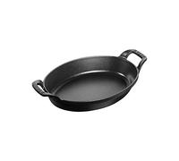 Staub Fuente Ovalada apilable, Hierro Fundido, Negro, 21 cm