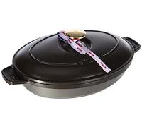 Staub Fuente Ovalada con Tapa, Hierro Fundido, Negro Mate, 23 cm