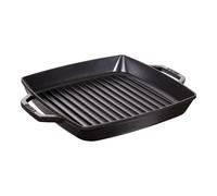 Staub Grill Pans Grill 28 cm, Hierro fundido, Negro