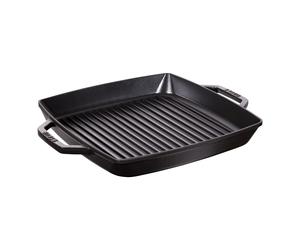 Staub Grill Pans Grill 33 cm, Hierro fundido, Negro