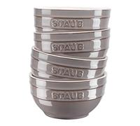STAUB Juego de cuencos de cerámica, 4 piezas, color gris envejecido, cerámica, 14 cm, 0,7 litros, para preparar y servir