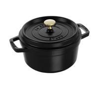 Staub La Cocotte 18 cm, redondo, Negro, Hierro fundido