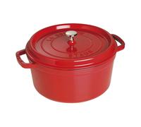 Staub La Cocotte 28 cm, redondo, Cereza, Hierro fundido