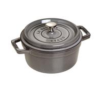 STAUB Cacerola/Cocotte de Hierro Fundido, 22 cm de Diámetro, 2,6 L, Gris Grafito