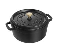 Staub La Cocotte Cocotte 26 cm, redondo, Negro, Hierro fundido