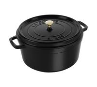 Staub La Cocotte Cocotte 34 cm, redondo, Negro, Hierro fundido