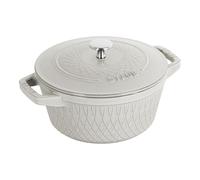Staub La Cocotte Cocotte twister 20 cm, redondo, Blanco trufa, Hierro fundido