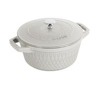Staub La Cocotte Cocotte twister 24 cm, redondo, Blanco trufa, Hierro fundido