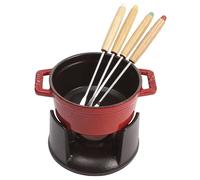 Staub Mini Set Fondue, Hierro Fundido, Rojo Cereza, 10 cm