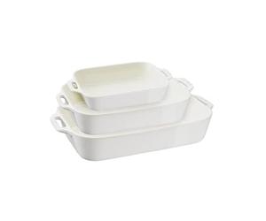 Staub Ofenformenset 3-tlg. Keramik, rechteckig, wei? (1008693)