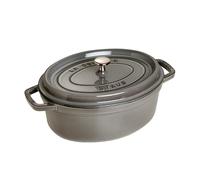 STAUB Cacerola/Cocotte de Hierro Fundido Ovalada, Diámetro de 29 cm, 4,25 L, Gris grafito