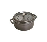 STAUB Cacerola/Cocotte de Hierro Fundido, 24 cm de Diámetro, 3,8 L, Gris Grafito