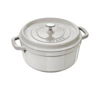STAUB - Cazuela de trufa blanca de hierro fundido con puntas redondas de 22 cm