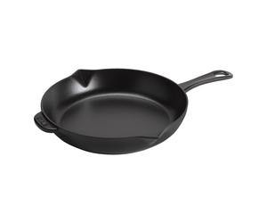 Staub Pans Sartén 26 cm, Hierro fundido, Negro