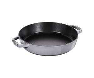 Staub Pans Sartén con 2 asas 26 cm, Hierro fundido, Gris grafito