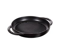 Staub 40511-520-0 - Grill doble asa redondo, color negro mate, tamaño 22 cm