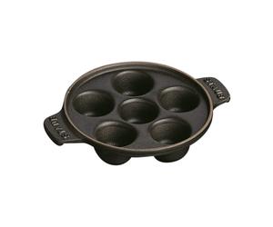 STAUB Plato de caracoles Staub de hierro fundido Ø14 cm Negro