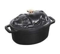 Staub Polvo 40500 - 171 - 0 Cocotte Cerdo, Asador, Hierro Fundido, Negro, 17 cm