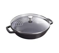 STAUB Sartén de hierro fundido, 4.5 cuartos de galón, negro mate