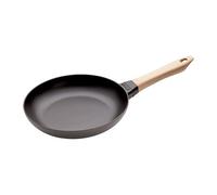 STAUB Sartén de hierro fundido con mango de madera, Apta para la inducción, 26 cm, Negro