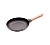 STAUB Sartén de hierro fundido con mango de madera, Apta para la inducción, 24 cm, Negro