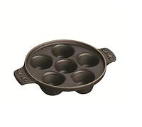 Staub Sartén para Caracoles, Hierro Fundido, Negro, 14 cm