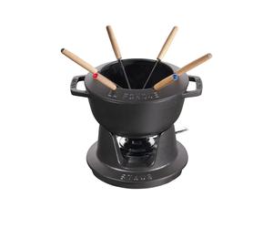 STAUB Set fondue Staub 1.65 l negro