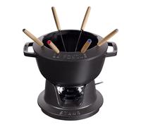 Staub Specialities Juego de fondue 20 cm, Negro