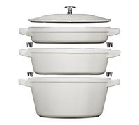 Staub Stackable Set Batería de cocina 3-pzs, Hierro fundido