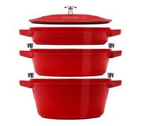 Staub Stackable Set Batería de cocina Stackable 3-pzs, Hierro fundido