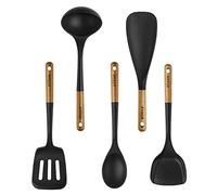 Staub Utensilios de cocina de silicona, 5, color negro