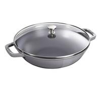 STAUB Wok con tapa de cristal Ø30 cm 4.4 L gris