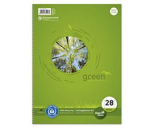 Staufen 608575020 - College Pad Green Line Style 28 DIN A4 80 hojas 70 g/m² 5 mm cuadriculado con líneas de margen 1