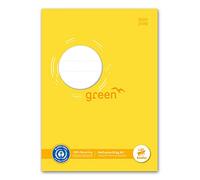 Staufen 794004508 - Funda para cuaderno Staufen Green - con campo de rotulación, DIN A5, papel reciclado 150g/m², protección perfecta para cuadernos, color amarillo, 10 unidades