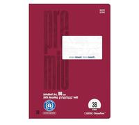 Staufen Cuaderno de ejercicios DIN A4 con rayas tipo 38 (cuadriculado de 5 mm, márgenes perforados), 4 cuadernos de 16 hojas cada uno, papel reciclado de 90 g/m², esquinas redondas para evitar orejas