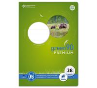 Staufen Green Heft - DIN A4, Lineatur 38 (5mm kariert, Rand perforiert), 16 Blat