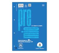 Staufen premio Carpetas de anillas - 5 blocs de 50 hojas cada uno, DIN A4, regla tamaño 25 (9 mm rayada con margen), 4 agujeros, papel reciclado de 90 g/m²