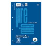 Staufen premio Carpetas de anillas - 5 blocs de 50 hojas cada uno, DIN A4, regla tamaño 27 (9 mm rayada con RL), 4 agujeros, papel reciclado de 90 g/m²