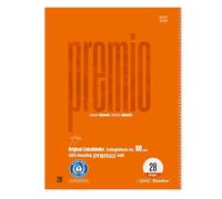 Staufen premio college para zurdos - tamaño 28, DIN A4, 80 hojas 90 g/m², cuadriculado 5 mm, 1 bloc