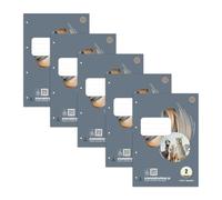 Staufen Style bloc de hojas de trabajo LIN 2-5 blocs de 50 hojas cada uno, DIN A4, 70 g/m², pautado (4/4/4 mm), 4 agujeros