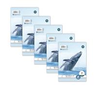 Staufen Style Bloc de notas espiralado LIN 7-5 blocs de 40 hojas cada uno, DIN A5, 70 g/m², cuadriculado (7 mm)