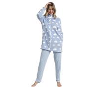 STAY AT HOME Bata Manga Larga Calentita It´s Time To Sleep para Mujer