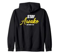 Stay Awake - Matthew 24:42 Jesus Quote Salvation Faith Sudadera con Capucha