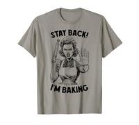 Stay Back I'm Baking, divertida panadera retro vintage, cocinera Camiseta