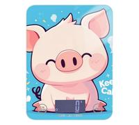 Stay Calm Cute Pig Cartoon Pérdida de Peso Pesa Portátil 5kg/5g Gram Precisión Gram Peso Digital con 4 Unidades para Espresso, Dieta, Keto Pesa, Para-Alimentos Digitales