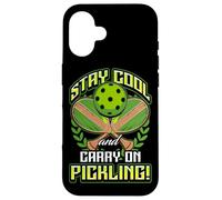 Stay Cool and Carry-On Pickling! Pickleball Carcasa para iPhone 16