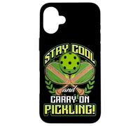 Stay Cool and Carry-On Pickling! Pickleball Carcasa para iPhone 16 Plus